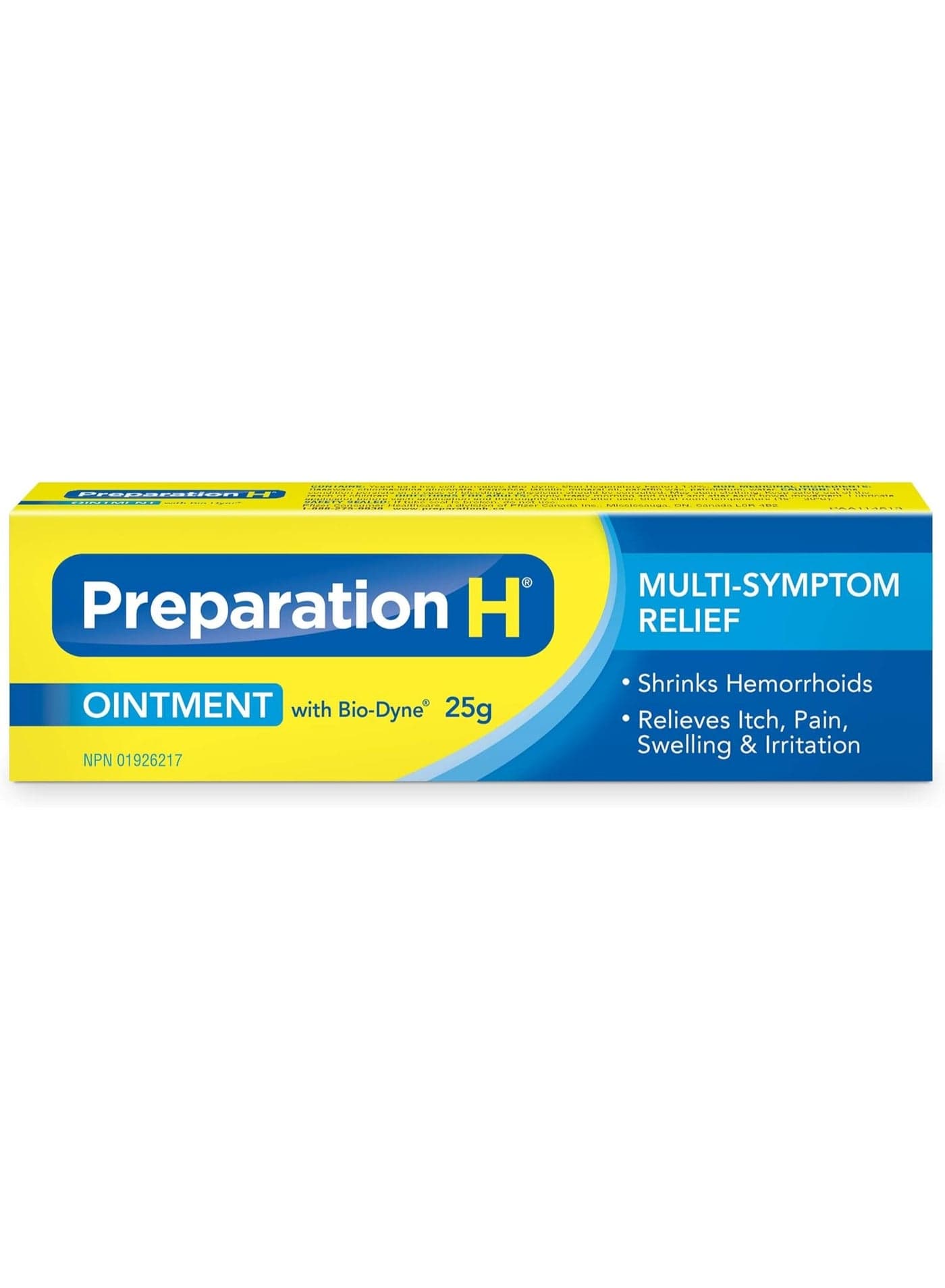Preparation H Multi-Symptom Hemorrhoid Treatment Ointment with Bio-Dyne, 25g Tube