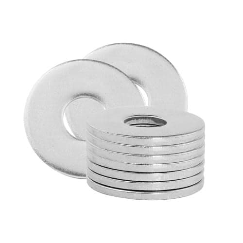 Zernmiarder M10 Stainless Steel Flat Washers - 30mm Outside Diameter, 304(18-8) Stainless Steel Washers Metal Washer for Screws Bolts, Pack of 10