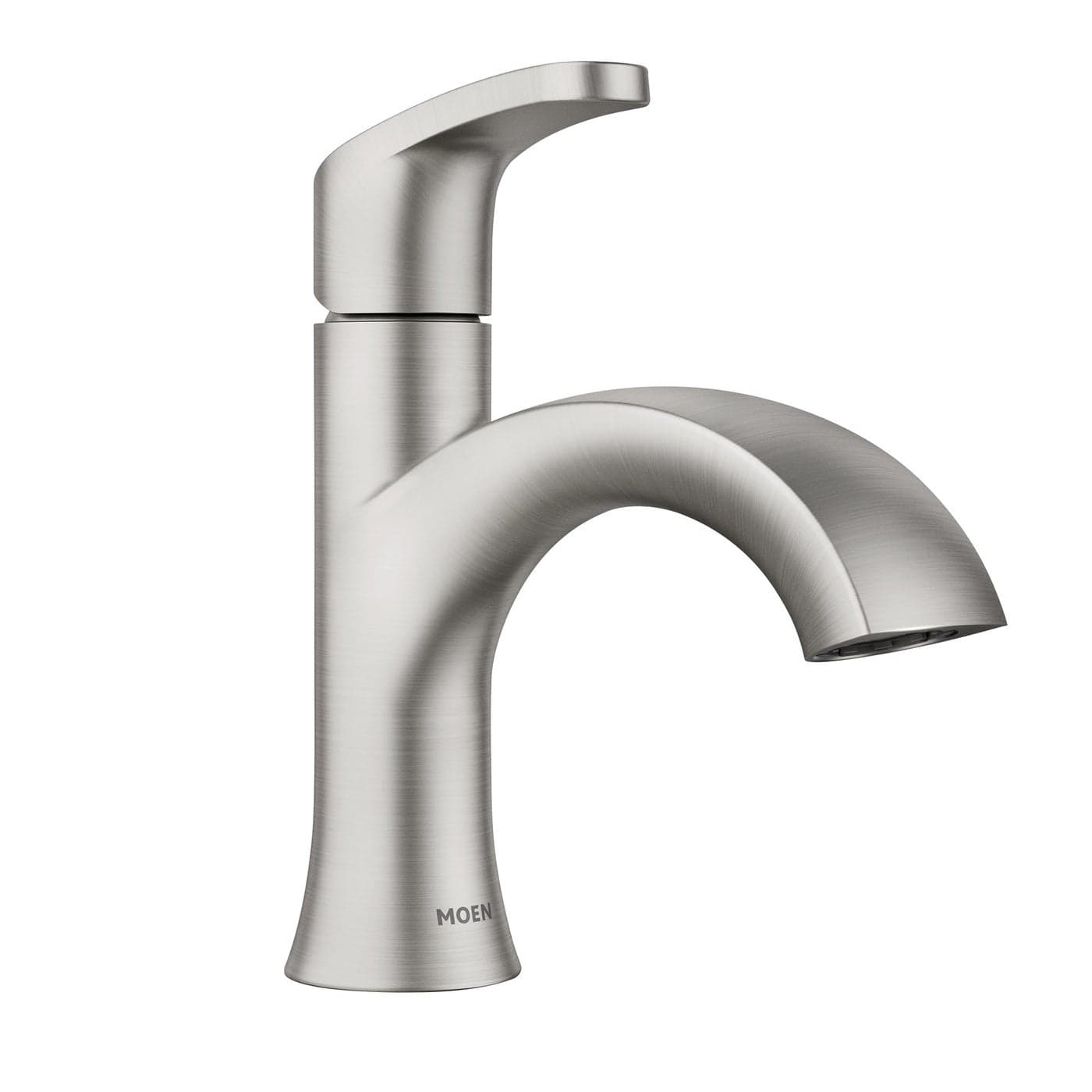 Moen 84346SRN Karis Spot Resist Brushed Nickel OneHandle Single Hole Bathroom Sink Faucet with Optional Deck Plate