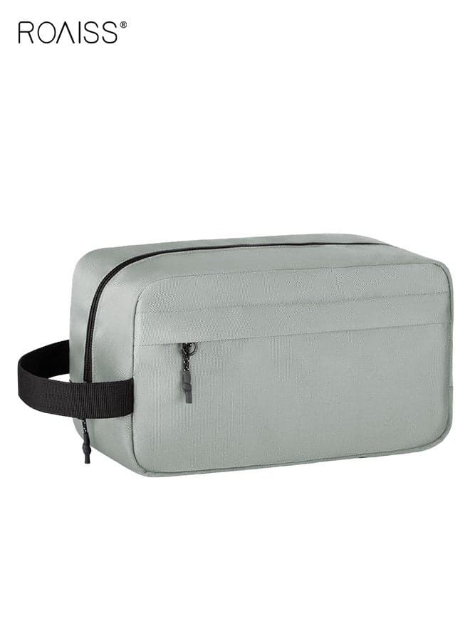 Unisex Toiletry Bag, Ultra-Lightweight Waterproof Wet/Dry Separation Toiletry Bag, Travel Handheld Storage Pouch, Large Capacity Portable Makeup Bag, Hidden Zipper Toiletry Pouch, Gray