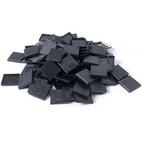 EasyPegs 30mm Textured Plastic Square Bases or 118inch Wargames Table Top Games 110 Count