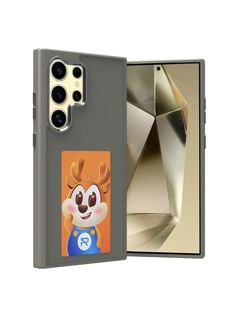 Compatible with Samsung Galaxy S24 Ultra 5G 4-color DIY ink screen NFC phone case, smart NFC transmission, customize your phone anytime, anywhere