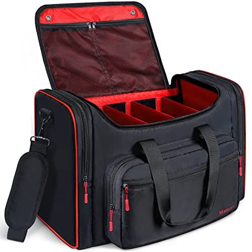 Mancro Padded Sneaker Bag, Sneakerhead Gifts, Shoe Travel Bags Fit 4 Pairs with Insulated Pocket and Shoulder Strap, Multi-functional Sports Gym Duffle for Basketball, Shoes, Cloth