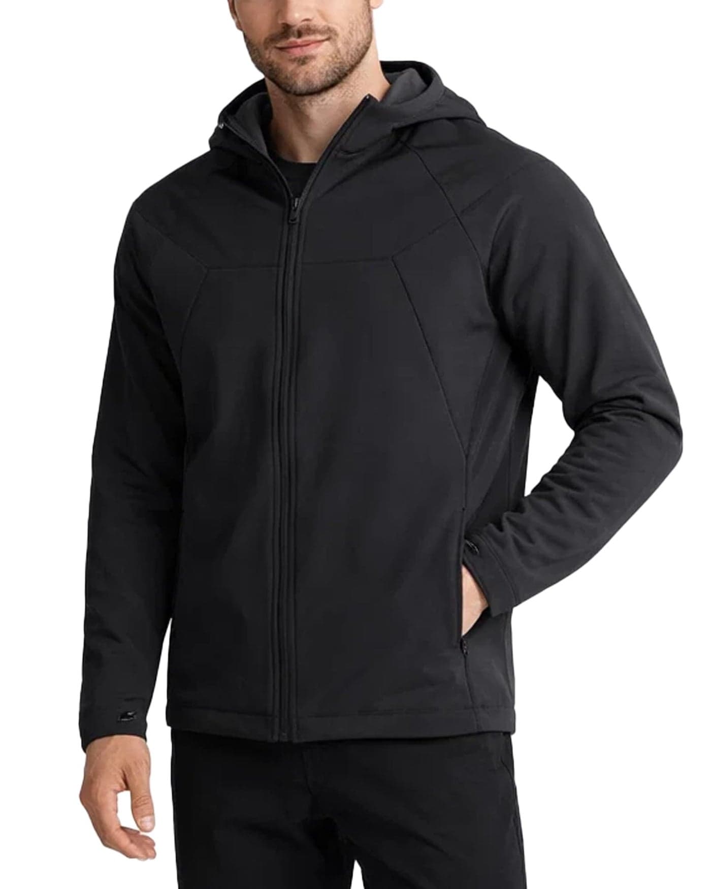 Spyder Mens Softshell Jacket - Faux Fur Lined Water Wind Resistant Performance Mens Fleece Jacket for Hiking Running Jogging, Size Small, Black Raven
