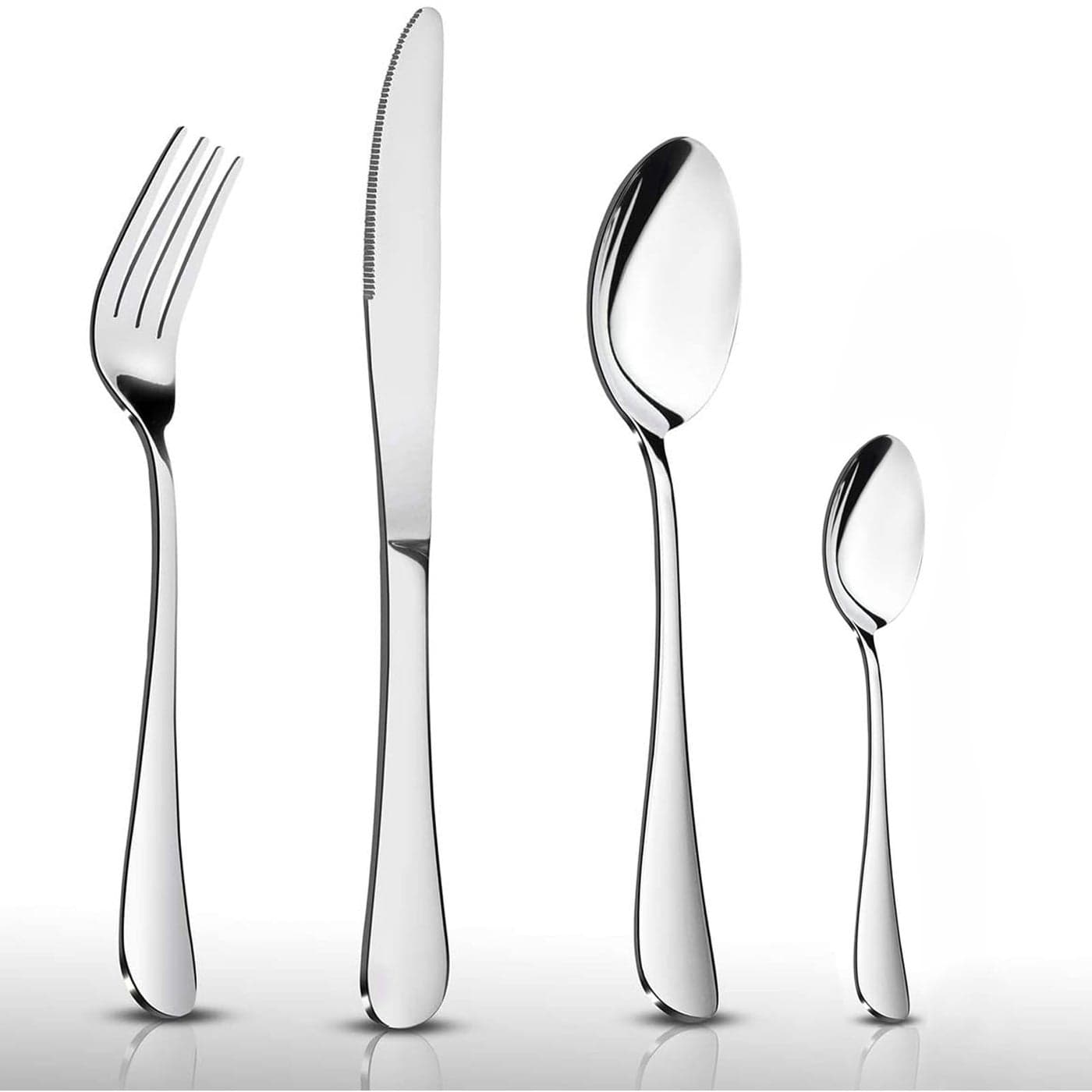 HaWare Cutlery Set 32 Piece Stainless Steel Flatware Include KnifeSpoonFork Mirror Polished Silverware Service for 8 Dishwasher Safe PartyKitchen