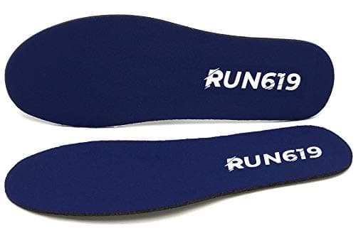 Run 619 Zero Drop Shoe Insoles, Traditional Shape, Foot Forming, Regular Width - Thin, Firm, Flat Shoe Inserts - Men's 9-10 / Women's 10-11