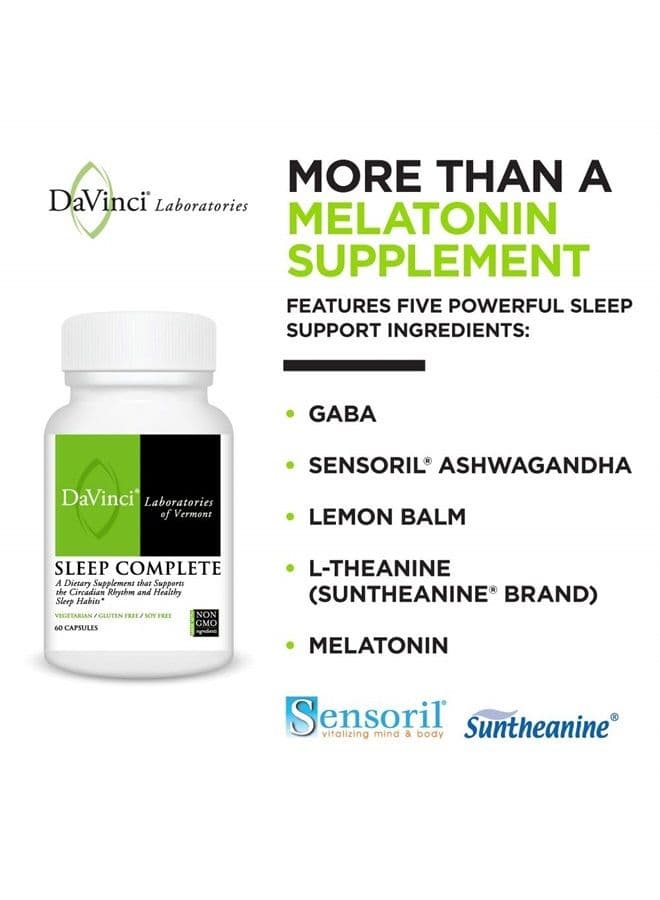 Labs Sleep Complete - Dietary Supplement to Support Healthy Sleeping Habits, Relaxation and Sleep* - with Melatonin, Lemon, Ashwagandha and L-Theanine - Gluten-Free - 60 Vegetarian Capsules