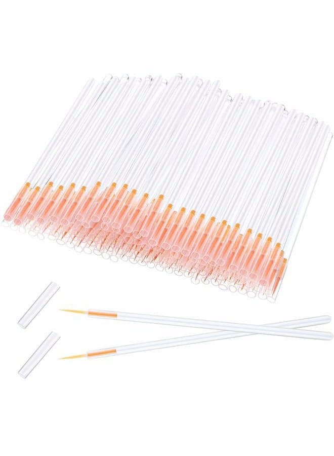 eBoot 100 Pack Disposable Eyeliner Brush Applicator Cosmetic Eye Wands Makeup Tool (Clear)