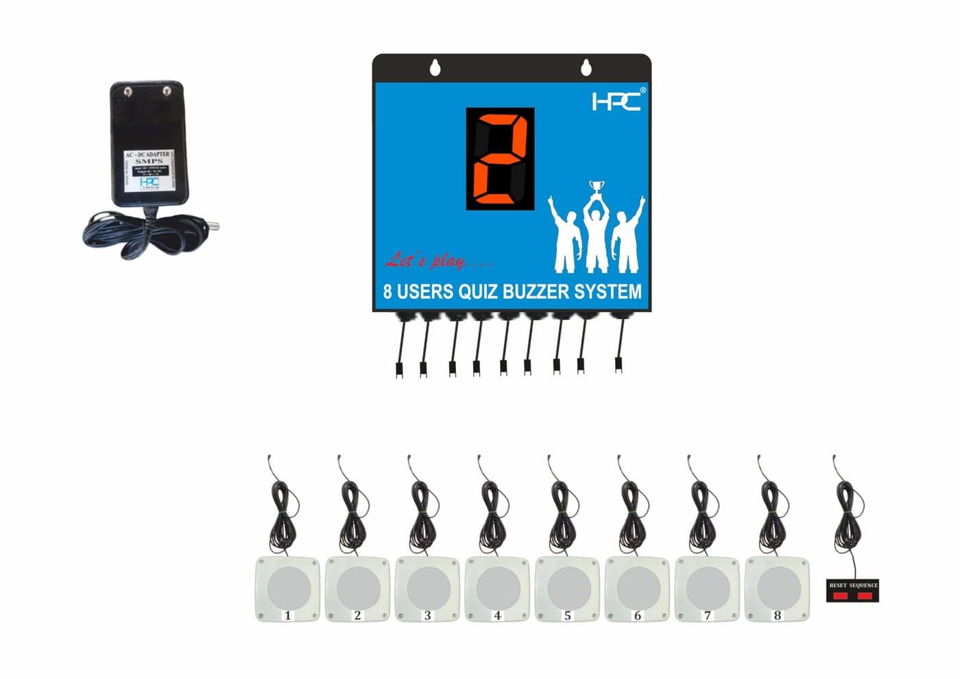 HPC 8 User Quiz Buzzer System for Game Model 202,kids 6+ years