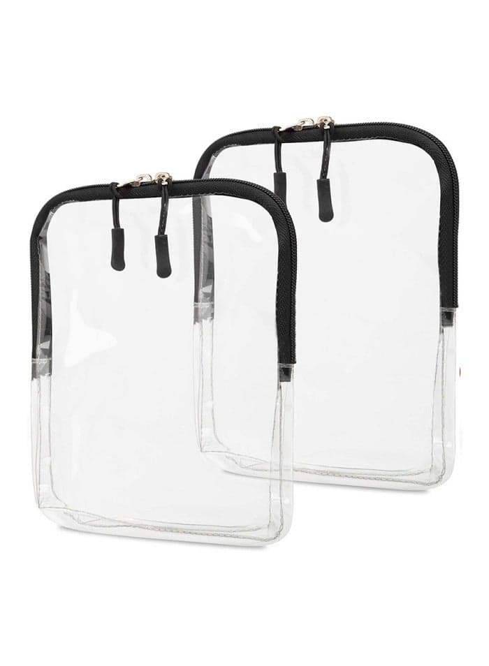 Clear Travel Toiletry Bag - 1 Quart Large Capacity - For Cosmetics Liquids Storage