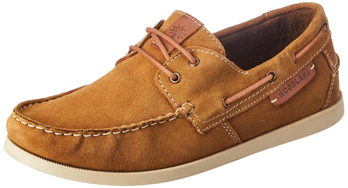 Woodland Men's Camel Leather Casual Shoes-6 UK (40EU) (OGC 4843023)