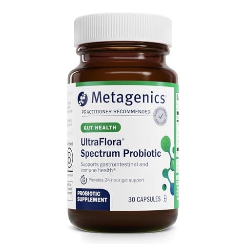 Metagenics UltraFlora Spectrum Digestive Immune Health Supplement Daily Probiotic NonGMO GlutenFree 30 Capsules