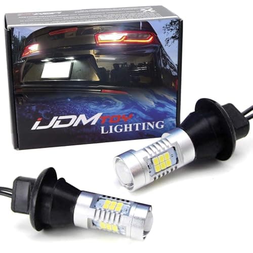 iJDMTOY Special Designed CAN-bus Xenon White 21-SMD High Power LED Backup Lights Compatible With 2016-up Chevrolet Camaro (No Stay Lit When Car's Off Issue)