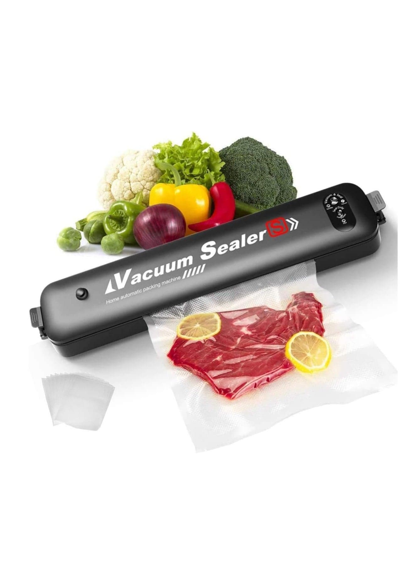 Vacuum Sealer Machine, Automatic Food Sealer with 30 PCS Vacuum Bags, Vacuum Air Sealing System for Foodsavers Portable Sealer Food Vacuum Sealer Machines for Kitchen Food Preservation