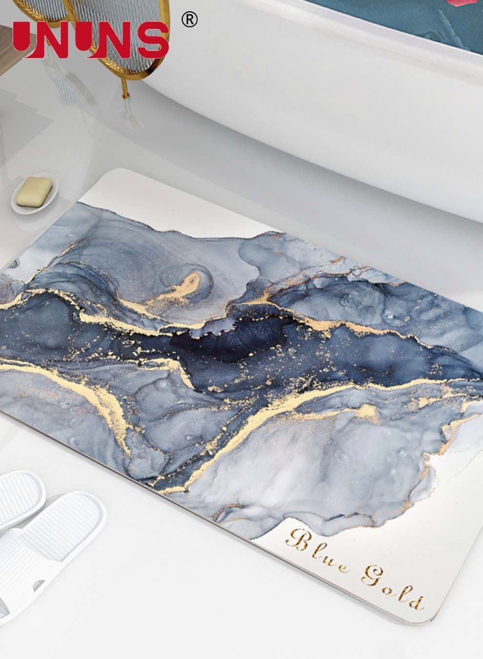 Bath Mats For Bathroom,Fast Drying Bath Mat,Rubber Non-Slip Bottom,Super Absorbent Floor Mats,50x80cm