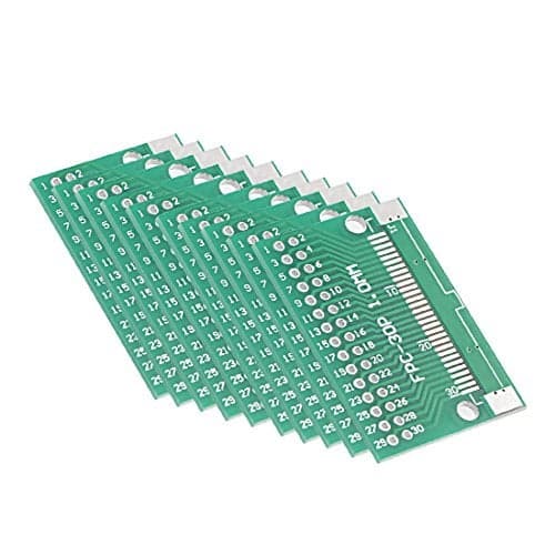 uxcell FPC 30PIN 0.5 / FPC 30PIN 1 to DIP Adapter PCB Board Surface Mounted Devices Converter 10pcs