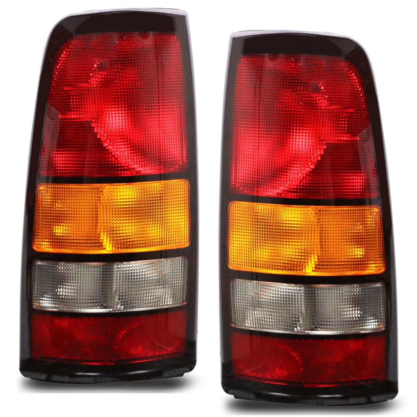 Nakuuly Tail Lights Compatible With 19992002 Chevy Silverado 19992006 GMC Sierra 1500 2500 3500 1500 HD 2500HD Driver and Passenger Side Taillights Rear Lamp without Bulb Black Border