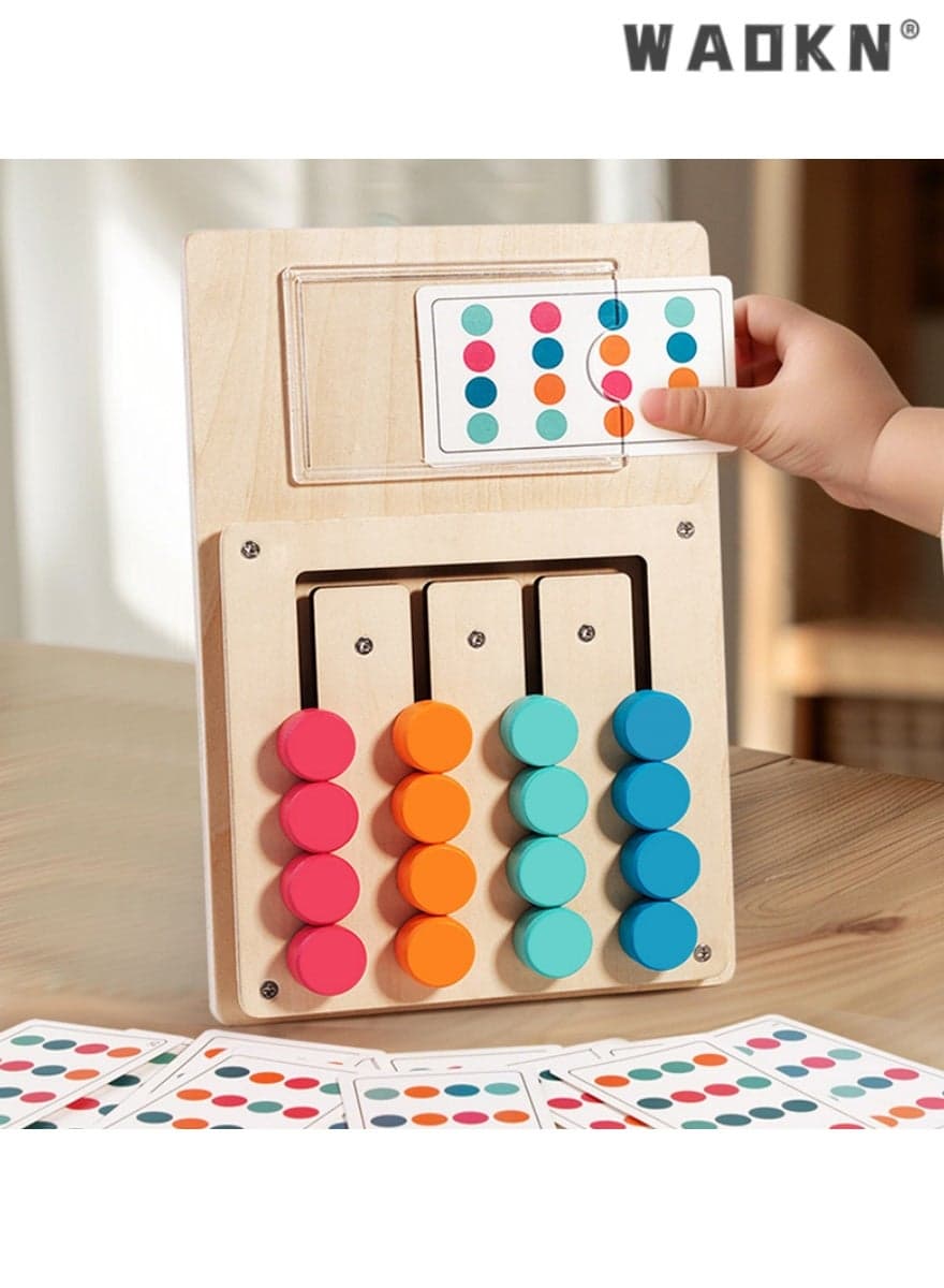 Montessori Wooden Color Shape Matching Cognition Learning Game Board Early Stimulate Children Brain Logic Thinking Develop Toys