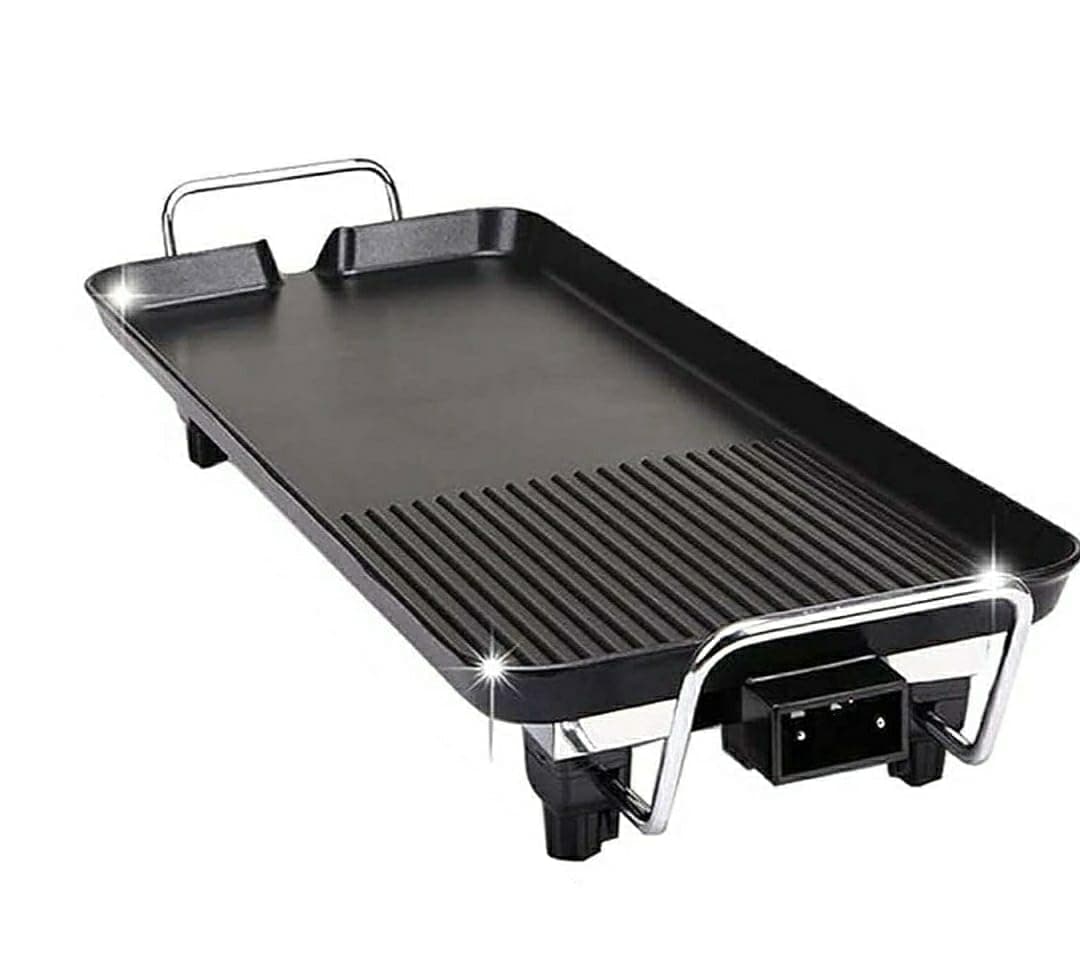 Olpad Korean BBQ Grill Electric Griddle Smokeless Non-Stick Indoor Grilled Meat Baking Hotplate Teppanyaki Household Outdoor