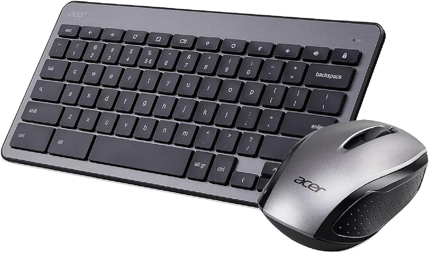 Acer Wireless Keyboard Mouse Bundle Includes RF Wireless Optical Mouse RF Wireless Keyboard and USB Receiver Pack of 1