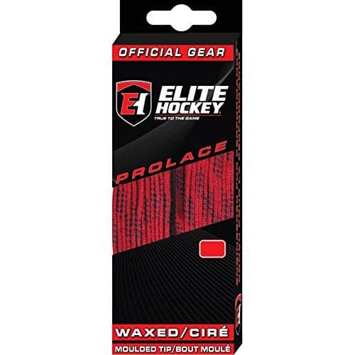 Elite Hockey Prolace Waxed Hockey Skate Laces (Red, 120")