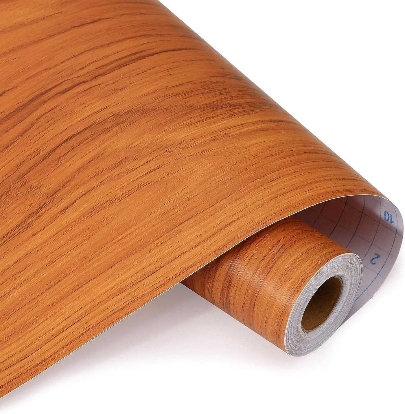 SUNBIRD Wood Grain Peel and Stick Vinyl Wallpaper Waterproof, Self-Adhesive Renovation for Cabinets, Old Furniture, Contact Paper Kitchen Cabinets, Doors (Brown Teak, 24" Inch x 2' Meter)