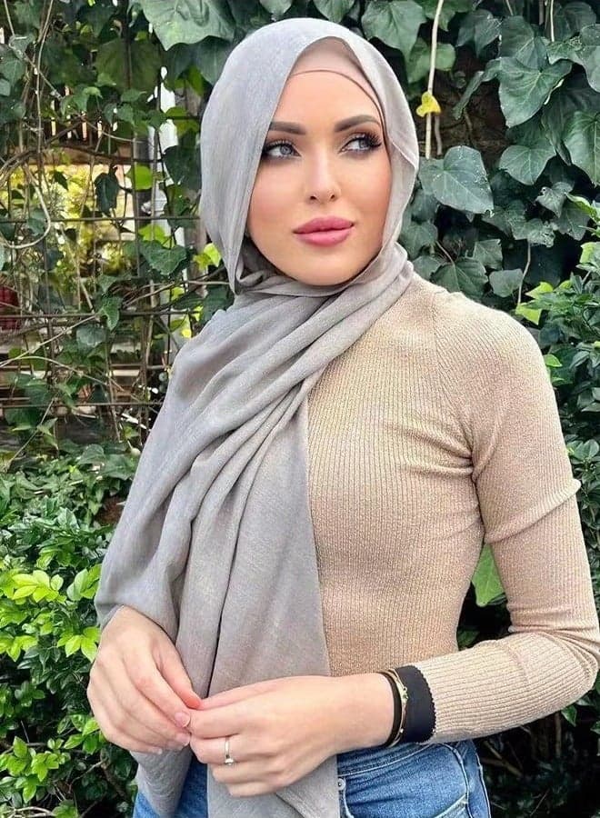 Hijab for Women Muslim Cotton Hijab Fashion Hijab Scarf, Elegant Modest Muslim Islamic Ramadan Soft Lightweight Jersey Hijab Long Scarf