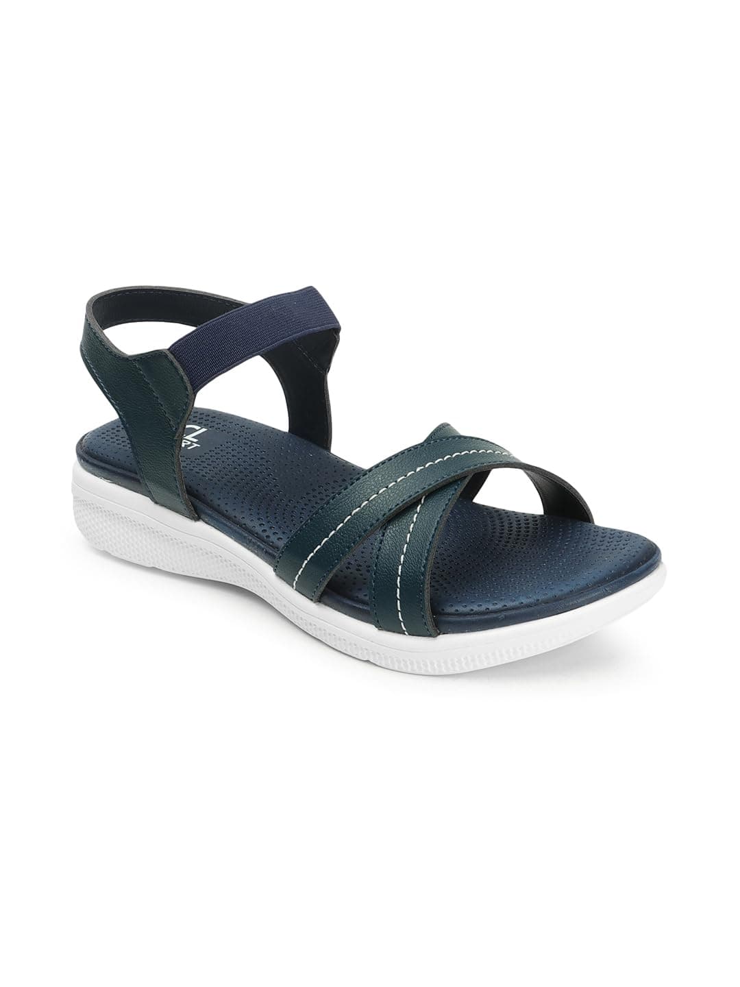 Carlton London Sports Women's Blue Flat Sandal,UK-7