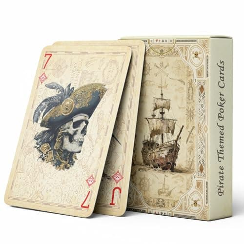 strublfe Pirate Series NO6 Playing Cards Retro Style Poker Cards 54 Unique Illustrations Playing Card DoubleSided Anti Slip Pattern Design Suitable for Collection and Gift