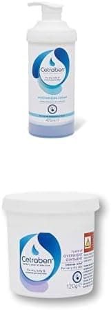 Cetraben Body Cream Moisturiser 1 x 475ml Cetraben Ointment For Dry Sensitive and Eczema Prone Skin Dermatological Cream For Dry Skin Relieves Dry Itchy Skin Prevents FlareUps 1 x 120g