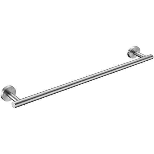 Brushed Nickel Bath Towel Bar Single Bars Towel Rack Rod Classic Wall Mounted SUS304 Stainless Steel Bathroom Towel Holder Toilet Kitchen Towel Shelf Single Layer27 inches