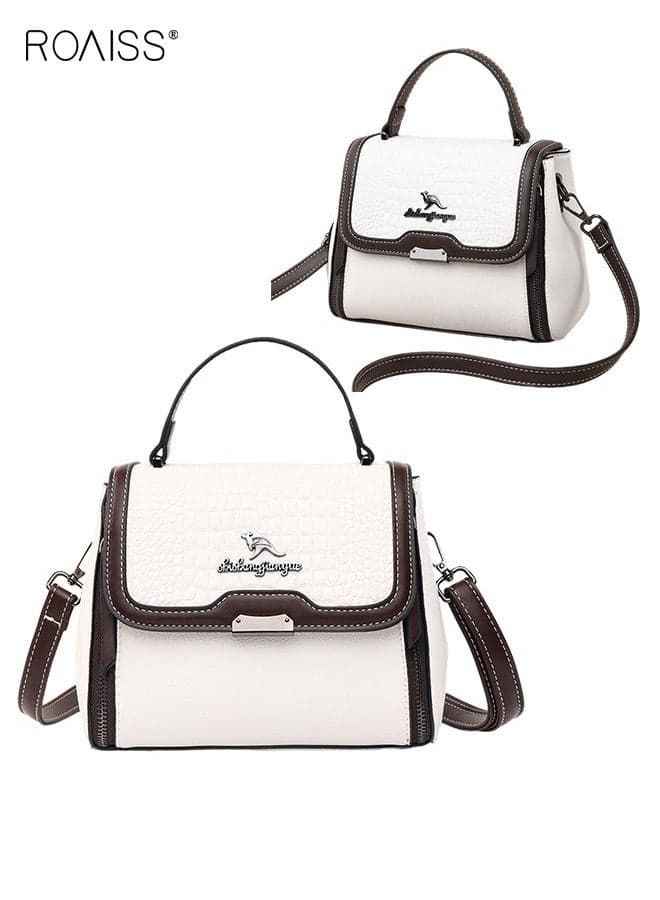 Women Stylish Handbag with Top Handle, Small Shoulder Bag with Adjustable Strap and Zipper, Elegant Chic Crossbody Bag for Ladies, Ideal for Dating, Shopping and Everyday Use