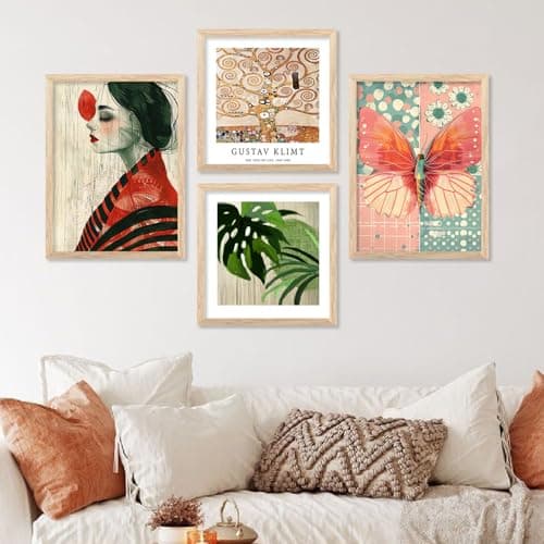 kotart Wall Painting Decorative Modern Home Decoration Frame With For Living Room Bed Room Hotel Wall Decor Digital Reprint Engineered Wood Set of 4 Small(10x13 Or 10x10 inch) PaintingBBRS468