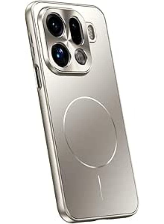 Case Compatible with Oppo Find X9 Pro Metal Matte Case Compatible with Mag-Safe Camera Lens Protection Shockproof Slim Phone Case Cover