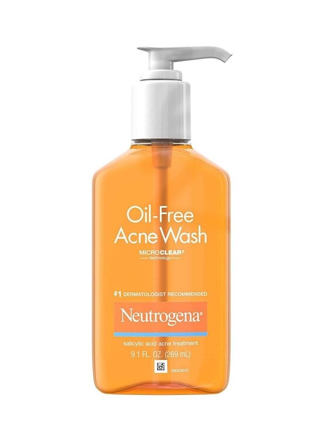 Oil-Free Acne Wash Facial Cleanser Orange 9.1Fluid Ounce