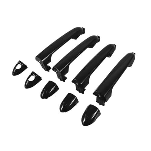 HUYILUN0104 1 Lot 4 Doors Exterior Door Handle Black Compatible with Kia Rio 2012-2017
