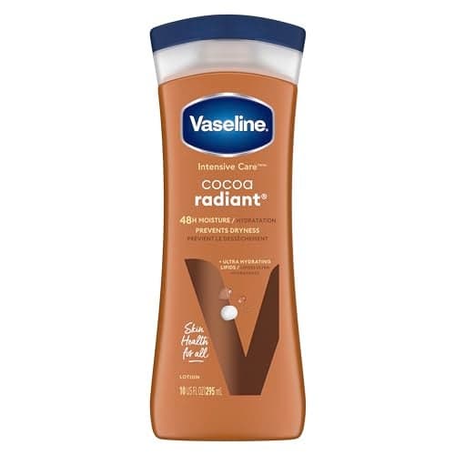 Vaseline Intensive Care Body Lotion Cocoa Radiant for Dry Skin Lotion Made with Ultra-Hydrating Lipids and Pure Cocoa Butter for a Long-Lasting, Radiant Glow 10 oz