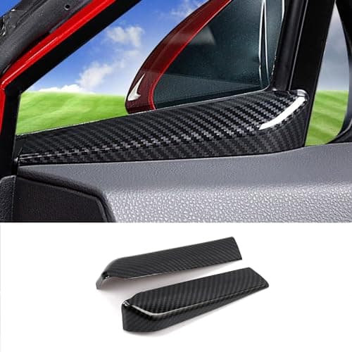 KELEIMAI Car Accessories Fit for Toyota CHR CHR 20182023 Front Door Window A Pillar Decoration Strips Cover Trim Carbon Fiber Style ABS 2 PCS