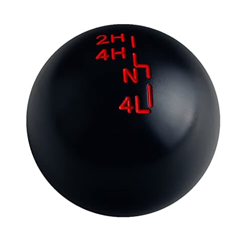 DEWHEL Aluminum Weighted Transfer Case Shift Knob Compatible with Jeep Wrangler YJ TJ Gear Shifter M12x125 M10x15 M10x125 M8x125