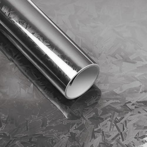 Lypumso Forged Carbon Fiber Vinyl Wrap, Gloss Holograpgic Chrome Mirror Car Wrap Vinyl DIY Auto Sticker Decal Film Sheet with Bubble Free Air Release (Black, 1ft x 10ft)