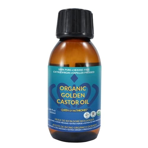 QUEEN OF THE THRONES Organic Golden Castor Oil 100 Pure for Hair Skin Nails Brows Lashes HexaneFree USDA Certified 338oz 100ml