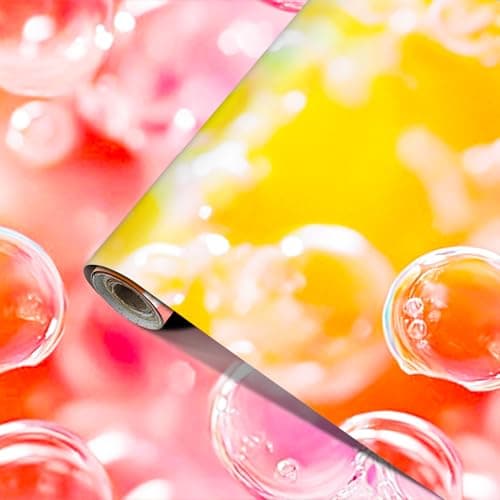 HOMETITUTE Colorful Bubble Wallpaper Peel and Stick 157x394 Self Adhesive Removable Vinyl Contact Paper for Wall Countertop CabinetsHome Decor