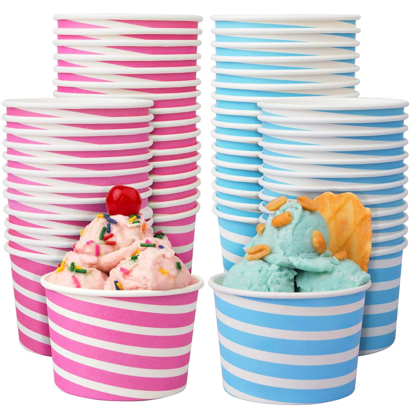 Gender Reveal Cups Pink and Blue Gender Reveal Party Cups Perfect For Gender Reveal Parties Ice Cream Sundae Cups Quality Disposable Dessert Bowls and Party Supplies Cups 8 oz Pack of 50