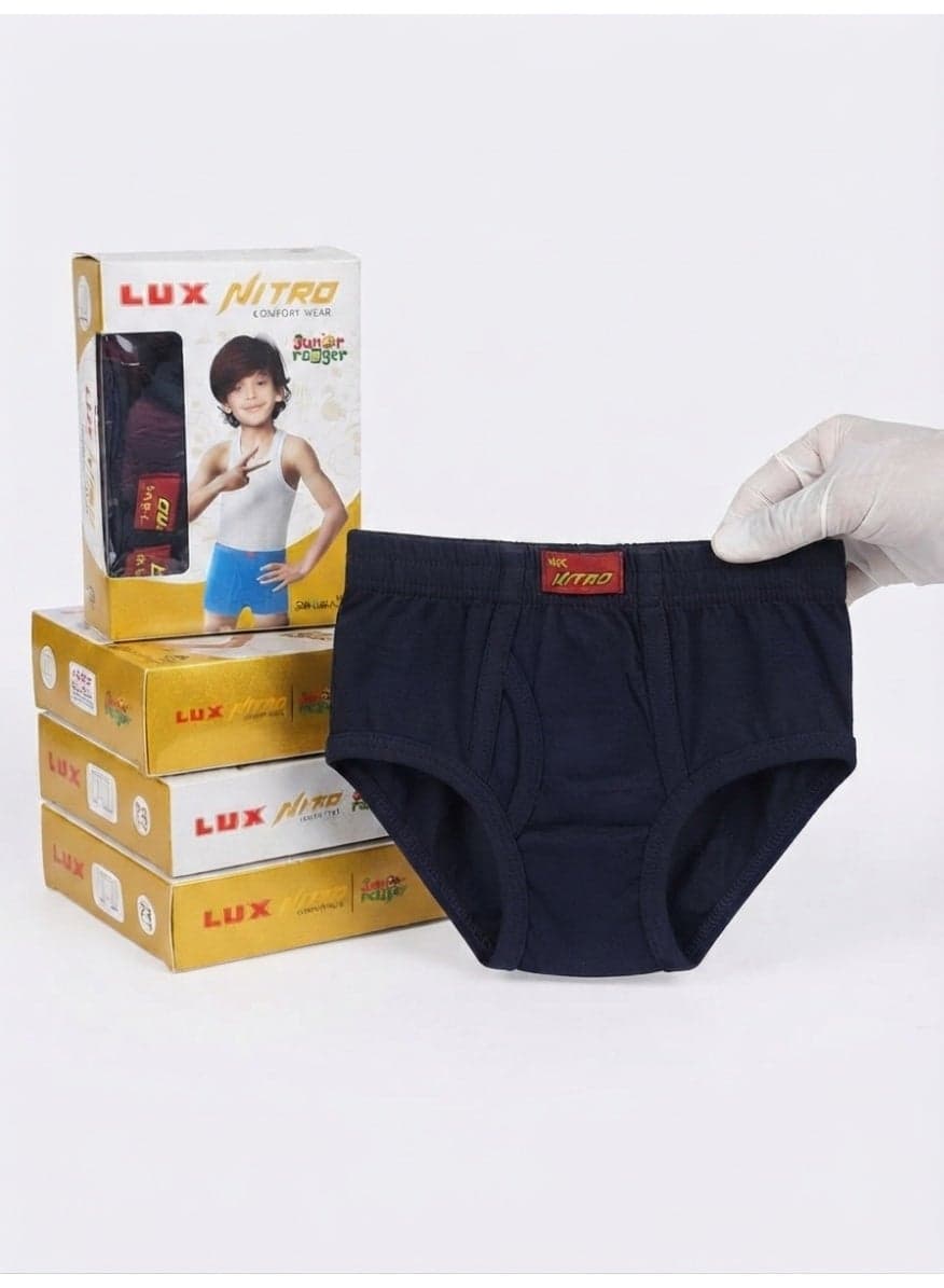 LUX Nitro Junior Ranger Boys' Cotton Briefs - Pack of 3 (9-10 years)