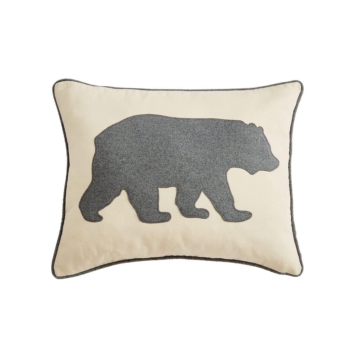 Eddie Bauer Home Throw Pillow with Zipper Closure Perfect Home Decor for Bed or Sofa 16 x 20 Bear Twill Grey