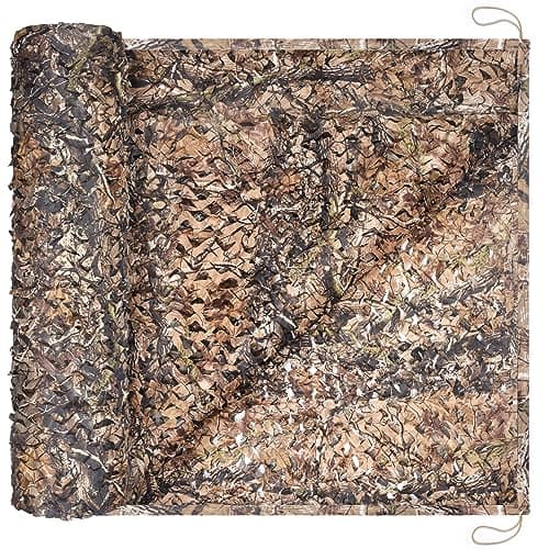 Camo Netting Camouflage Netting with Mesh Backing Military Camo Nets Sunshade Fence Tarp Net Lightweight Great for Duck Hunting Blind Shooting Photography