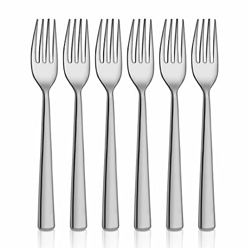 Shri & Sam Stainless Steel Lotus Plain Desert Fork,6 Pieces