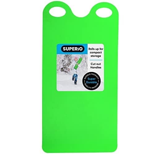 Superio Flexible Carpet Sled Rollup Flying Carpet with Handles 54 Lightweight Snow Rolling Slider for Kids and Adults Flat Snow Sled for Quilting Green