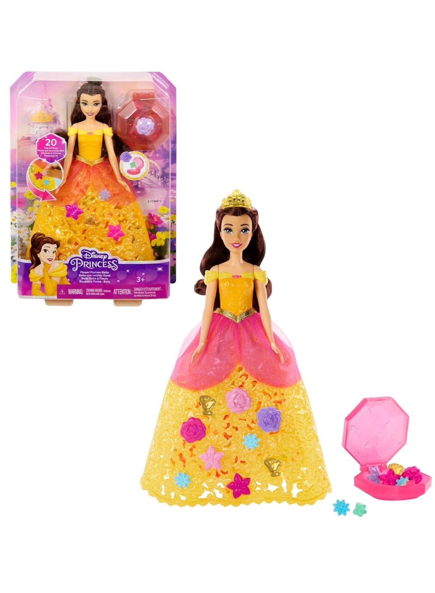 Disney Princess Flower Fashion Belle Doll