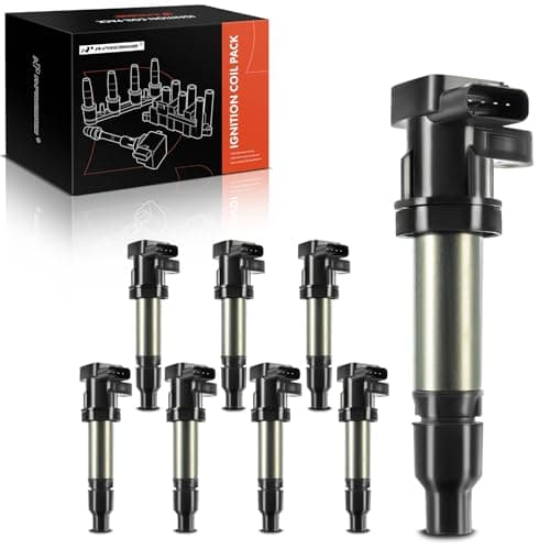 A-Premium Ignition Coils Pack Compatible with Buick Lucerne 2007-2011 Cadillac DTS SRX STS XLR 4.4L 4.6L 8-PC Set